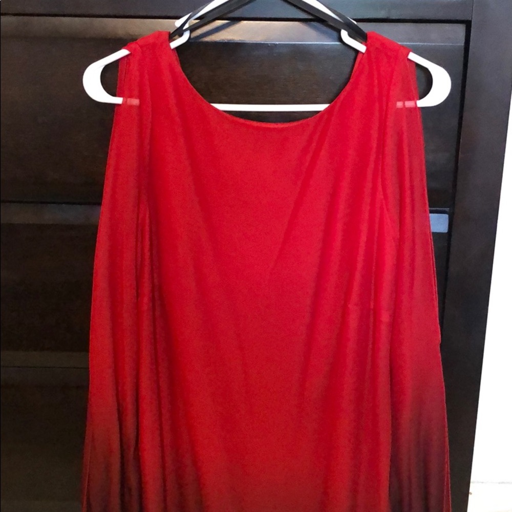 Red ombré dress